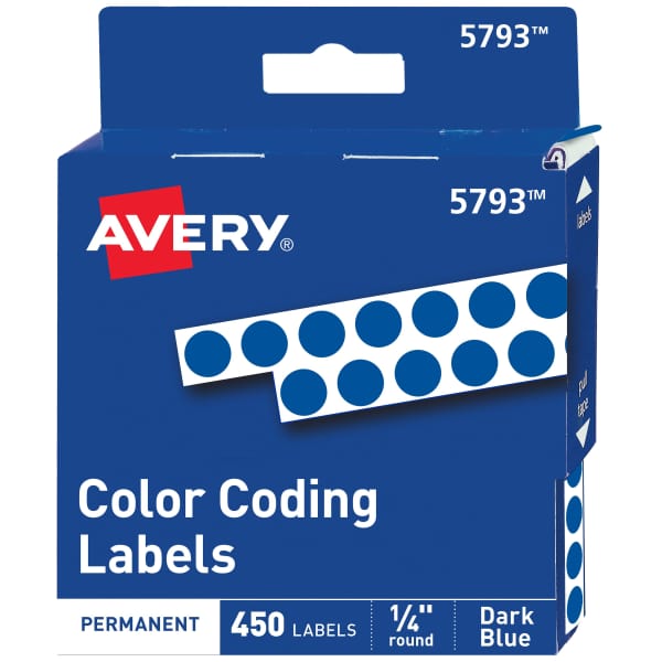 Color-Coding Dots, 1/4", 450 Total